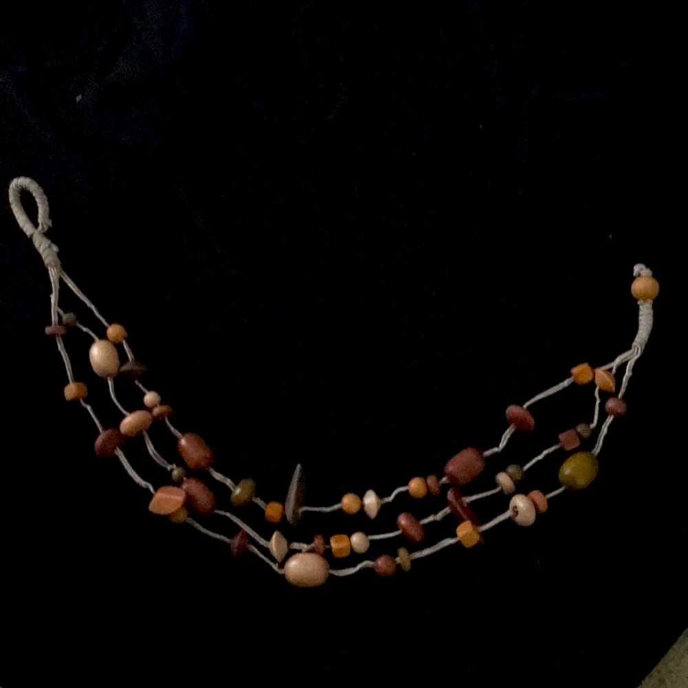 Beaded Three Strand Rope Necklace - Picture 2 of 3